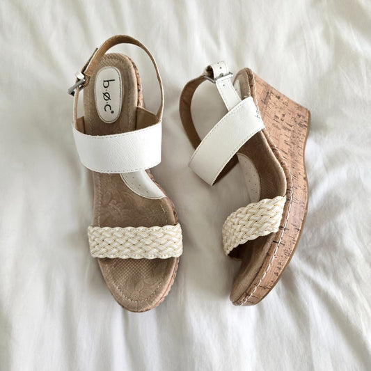 B.O.C. Clarks wedge sandals, 10