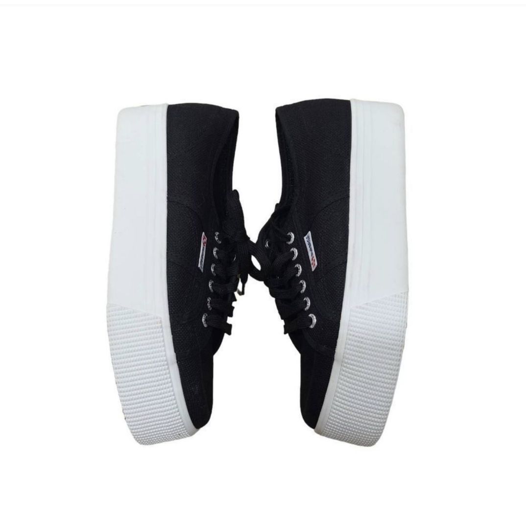 Superga black platform sneakers, Size EU 39.5