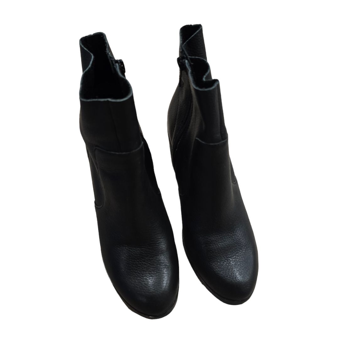 Black Dr. Scholls Dr. Scholls black leather boots, 6