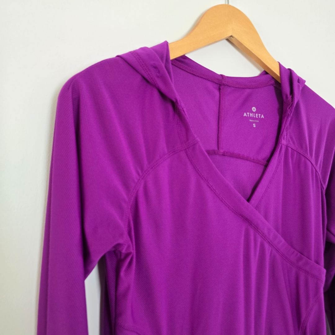 Athleta purple swim cover up, Size small