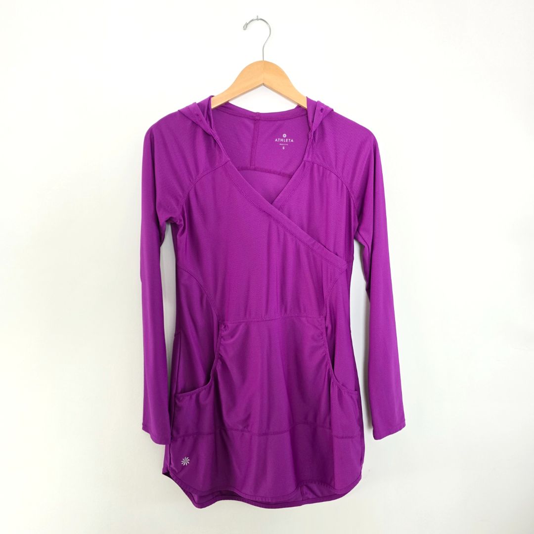 Athleta purple swim cover up, Size small