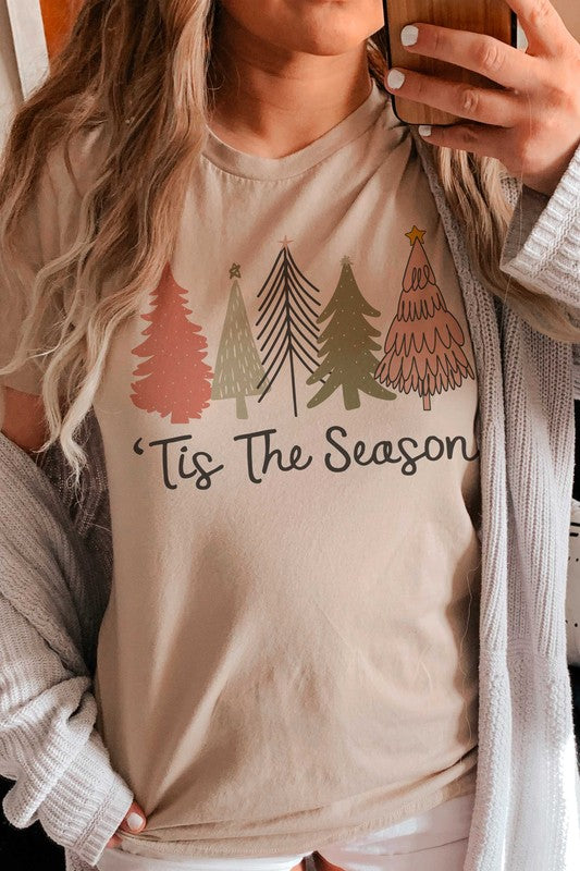 'TIS THE SEASON CHRISTMAS TREES GRAPHIC TEE