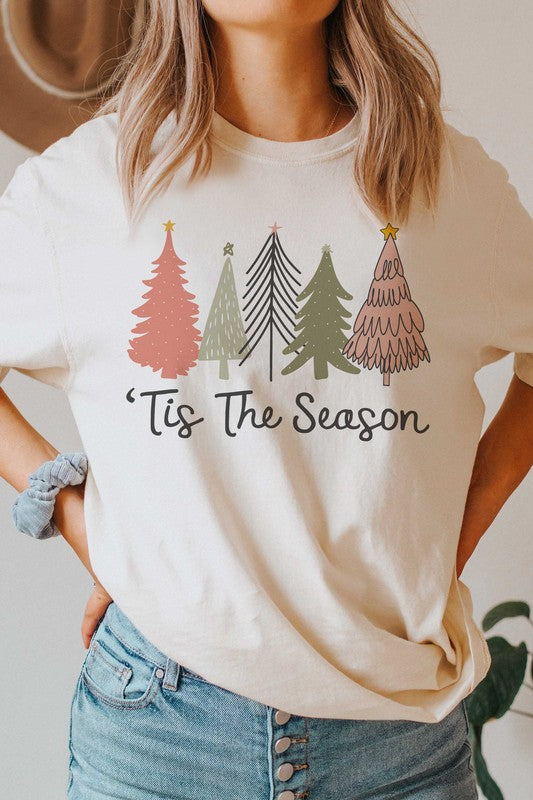 'TIS THE SEASON CHRISTMAS TREES GRAPHIC TEE