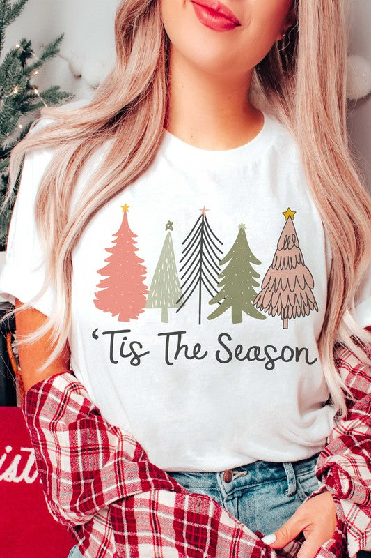 'TIS THE SEASON CHRISTMAS TREES GRAPHIC TEE