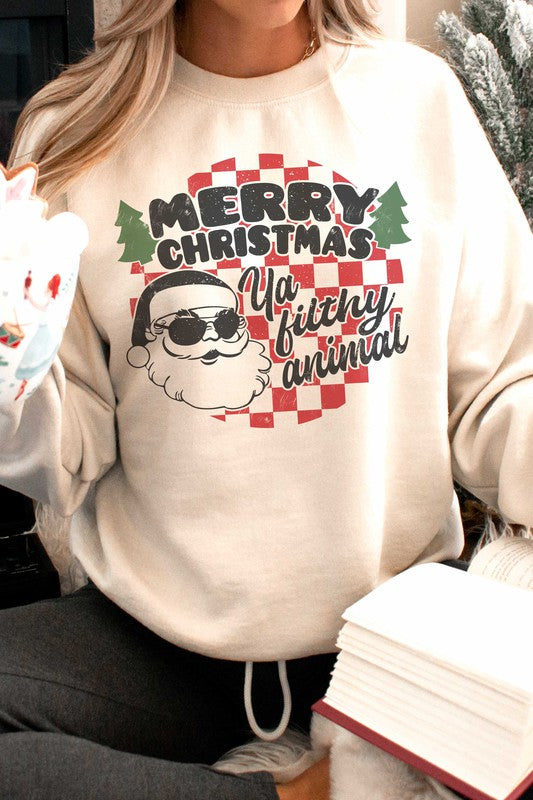 MERRY CHRISTMAS YA FILTHY ANIMAL SWEATSHIRT