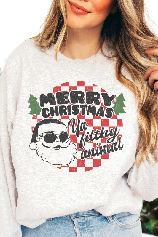 MERRY CHRISTMAS YA FILTHY ANIMAL SWEATSHIRT