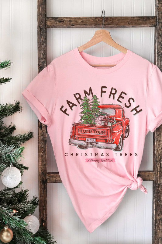 FARM FRESH CHRISTMAS TREES GRAPHIC TEE