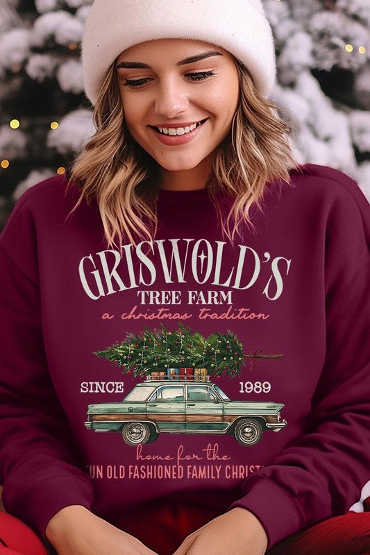 Griswold Christmas Tree Farm Fleece Sweatshirts