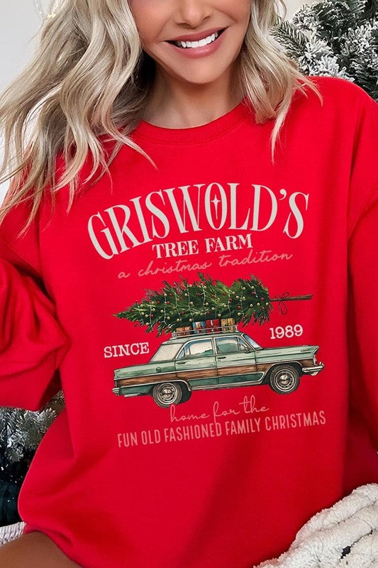 Griswold Christmas Tree Farm Fleece Sweatshirts