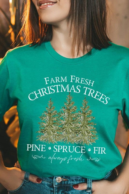 Farm Fresh Christmas Trees Graphic Tee