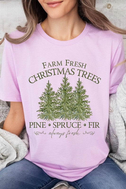 Farm Fresh Christmas Trees Graphic Tee