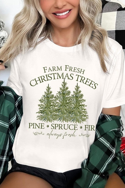 Farm Fresh Christmas Trees Graphic Tee