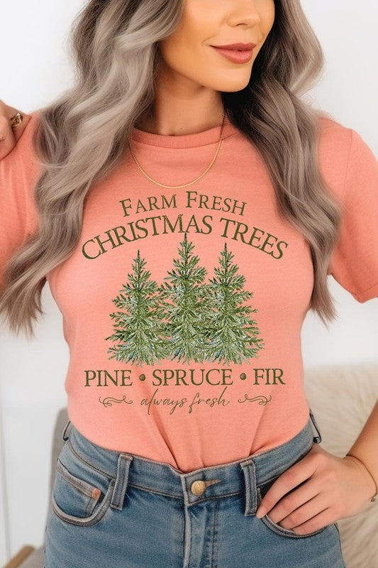 Farm Fresh Christmas Trees Graphic Tee