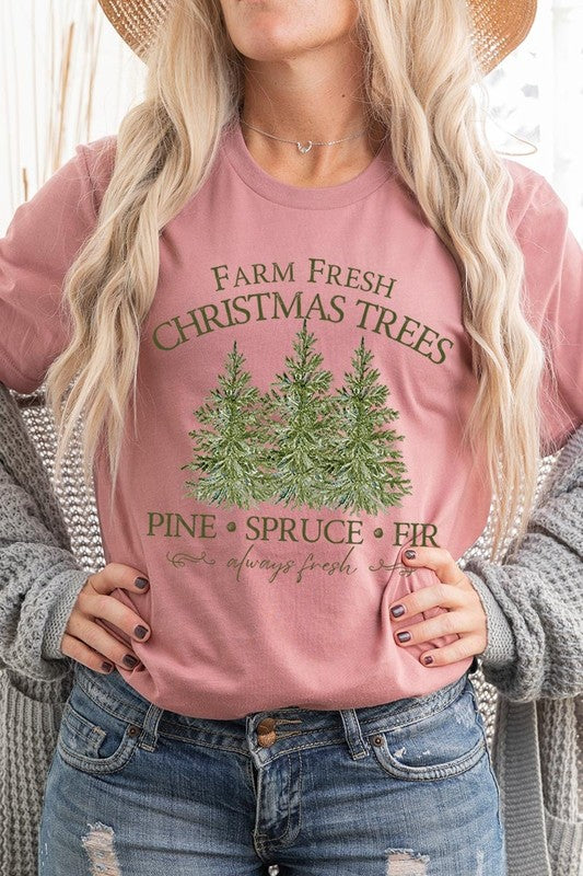 Farm Fresh Christmas Trees Graphic Tee