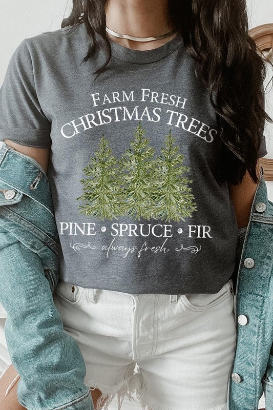 Farm Fresh Christmas Trees Graphic Tee