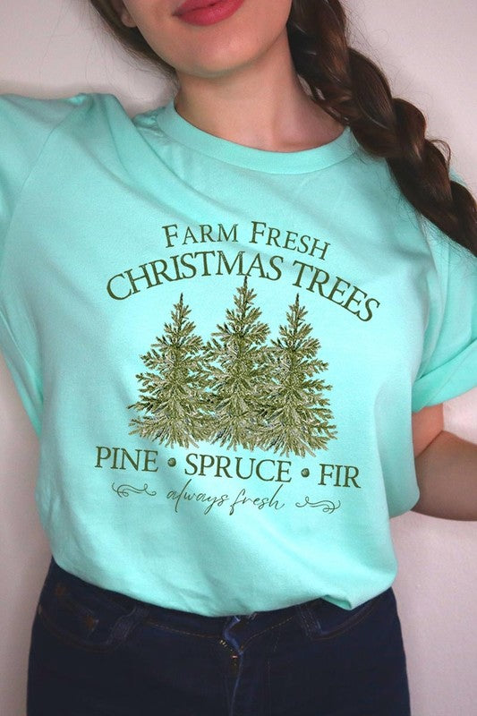 Farm Fresh Christmas Trees Graphic Tee