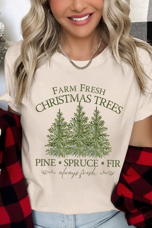 Farm Fresh Christmas Trees Graphic Tee