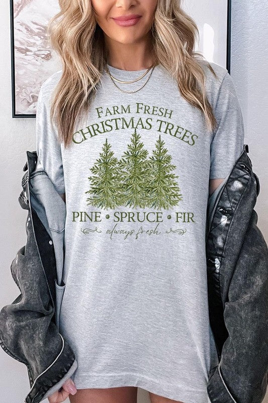 Farm Fresh Christmas Trees Graphic Tee