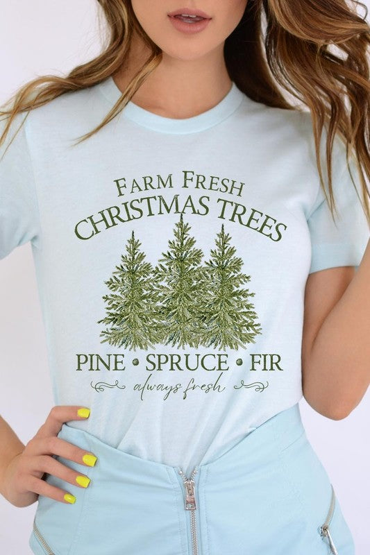 Farm Fresh Christmas Trees Graphic Tee