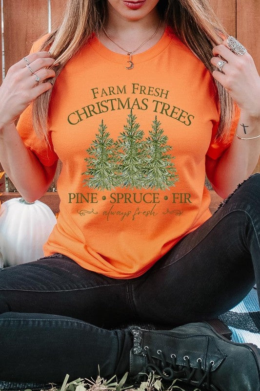 Farm Fresh Christmas Trees Graphic Tee