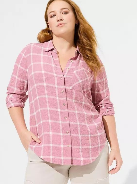 Torrid pink button down 1X