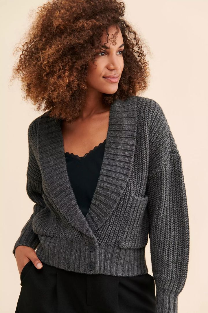 Anthropologie Gray Cardigan Size small